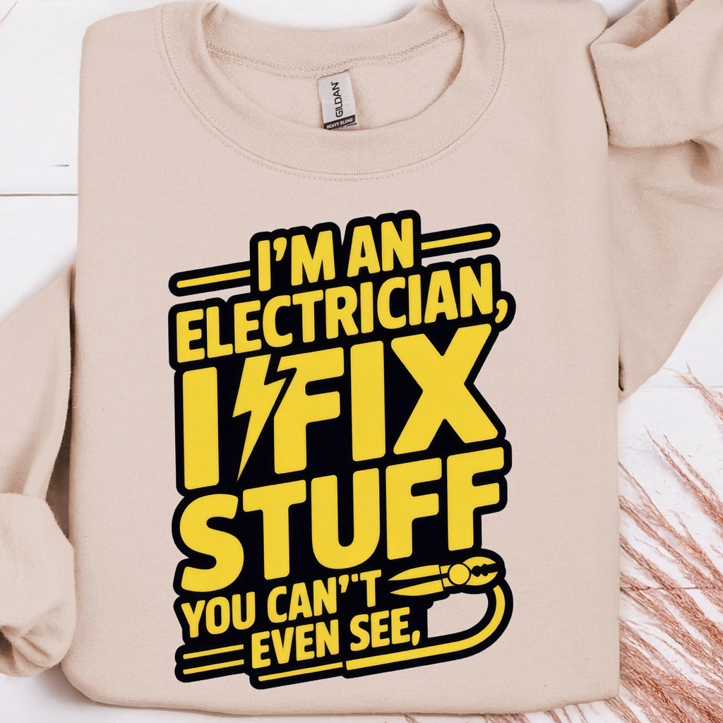 Electrician Ready to Press DTF Heat Transfer