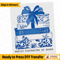 Easily Distracted by Books Ready to Press DTF Heat Transfer for hoodies, tees, sweatshirts