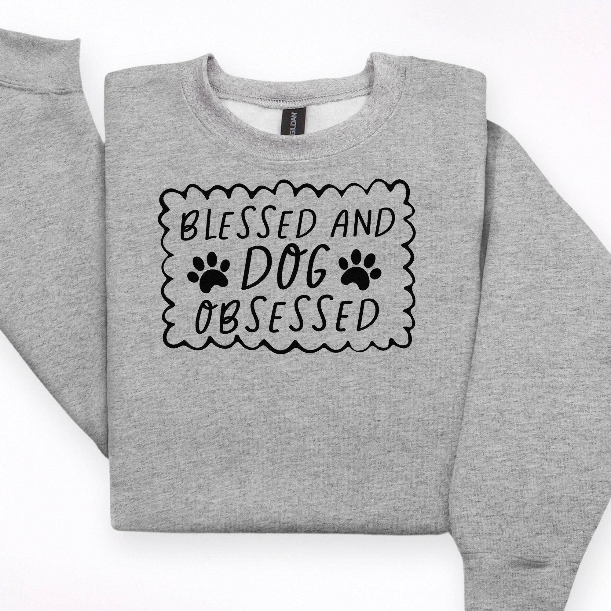 Blessed and Dog Obsessed Ready to Press DTF Heat Transfer for hoodies, tees, sweatshirts