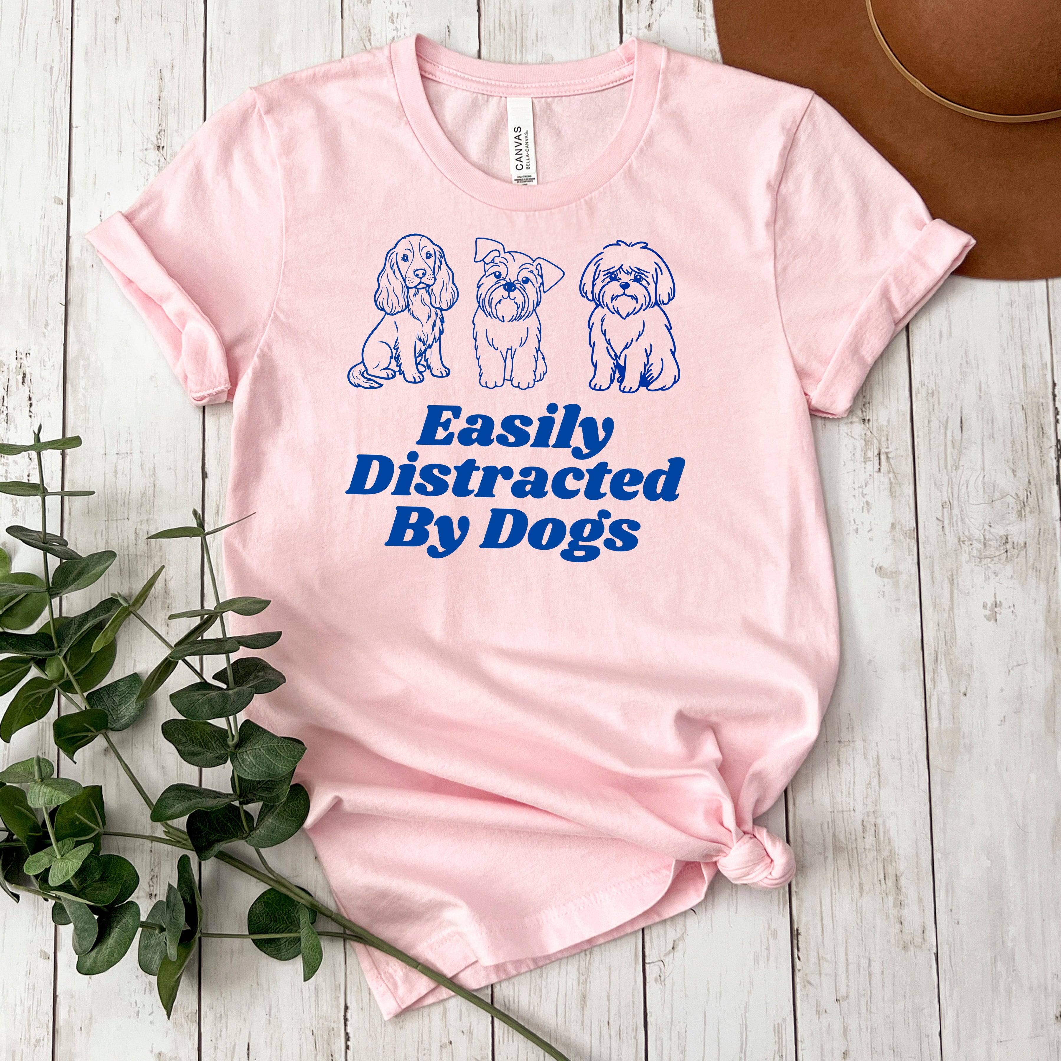 Easily Distracted by Dogs Ready to Press DTF Heat Transfer for hoodies, tees, sweatshirts