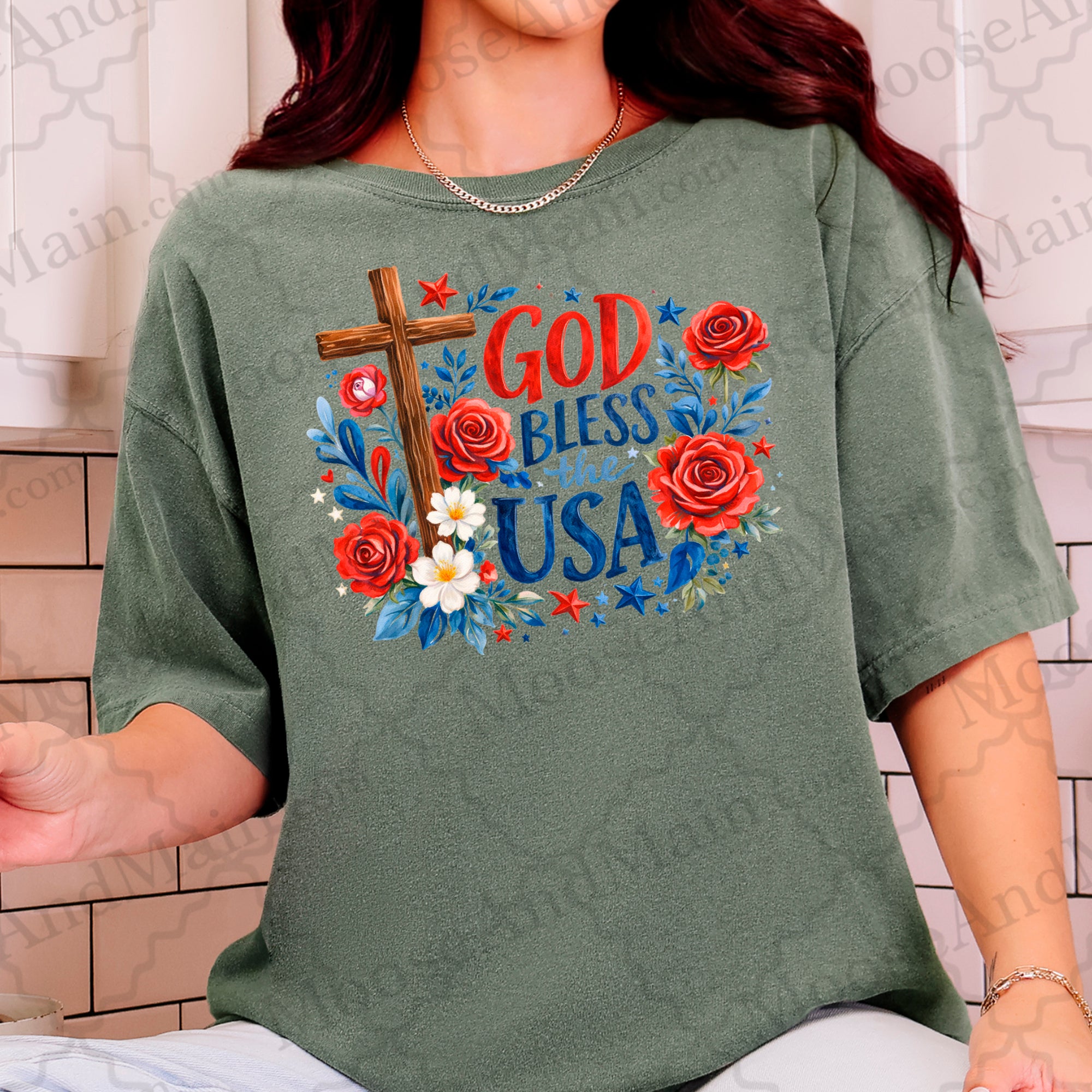 God Bless America Single Ready to Press DTF Heat Transfer